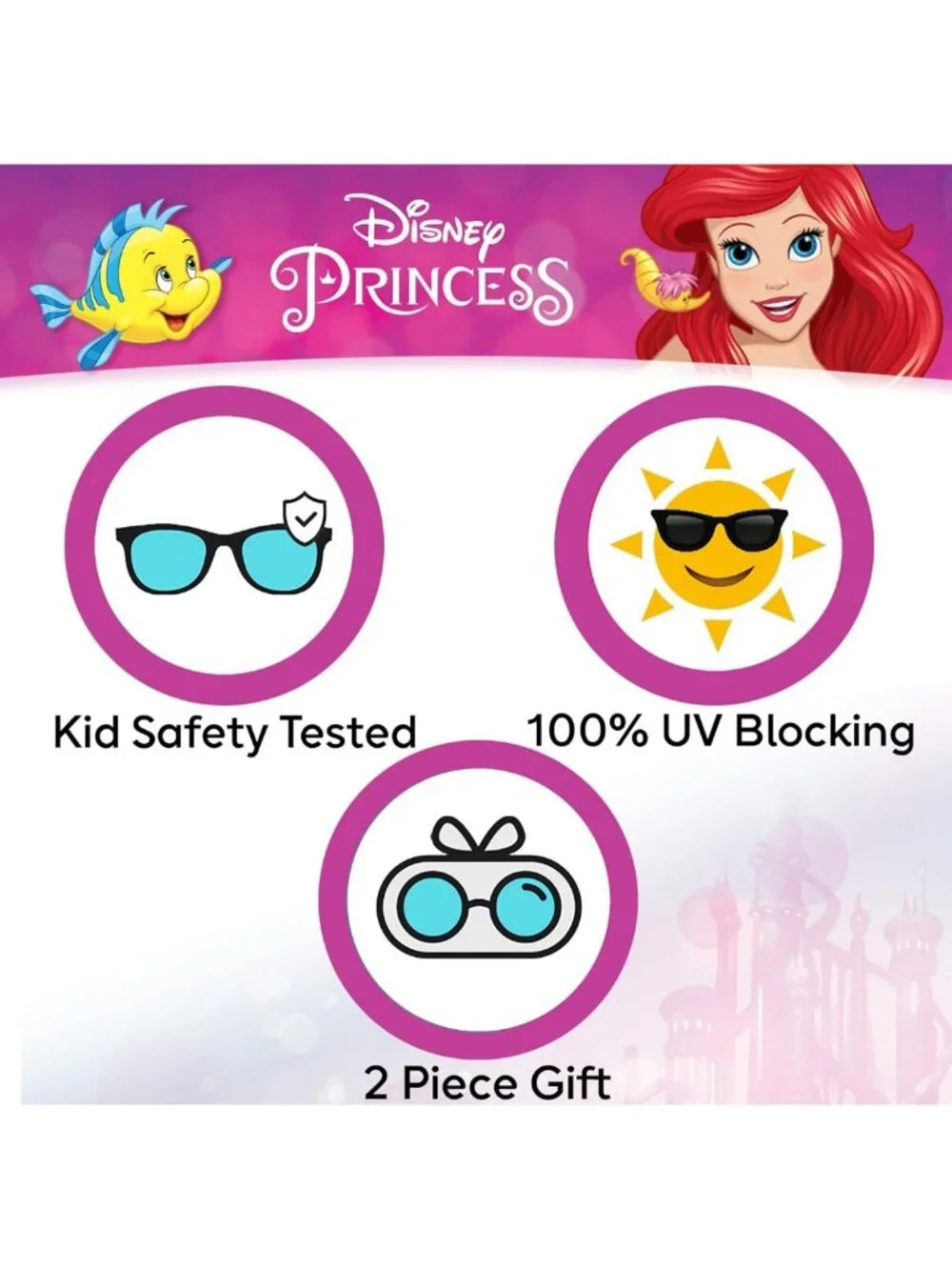 Disney Princess Sunglasses for Kids | Elsa, Ariel, Moana & More | UV Protection